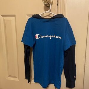 Champion Boys Hooded Shirt. BOYS YOUTH MEDIUM